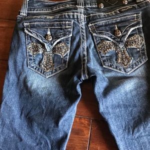 Miss Me Size 26 Jr. Jean embellished Bermuda shorts